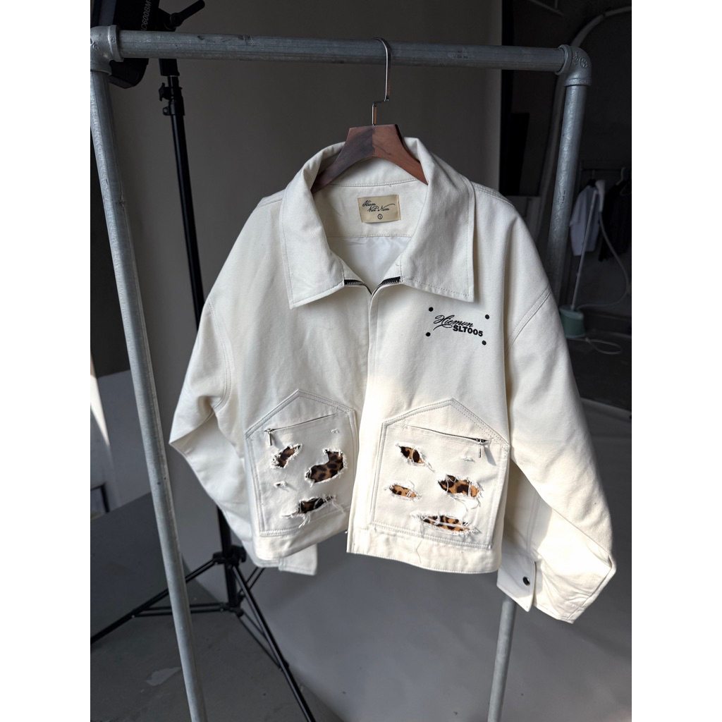 ️HIEM LEOPARD CANVAS JACKET ️
