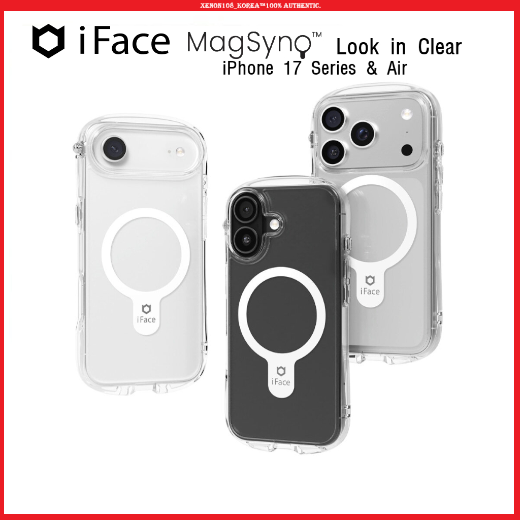 (iFace) LOOK IN CLEAR Hybrid Magfit Clear Case สําหรับ iPhone 17 Series – กันกระแทก, Premium Protect