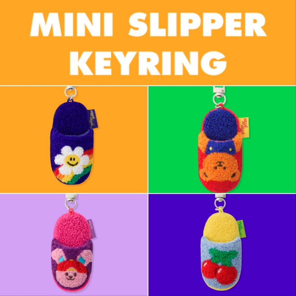 Wiggle Wiggle Mini Slipper Keyring - 4 แบบ