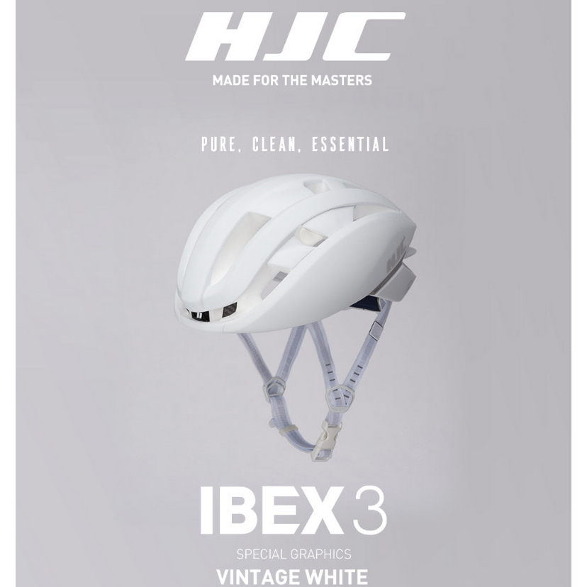 HJC IBEX 3 หมวกกันน็อคปั่นจักรยานแข่งแบบคลาสสิก สีขาว