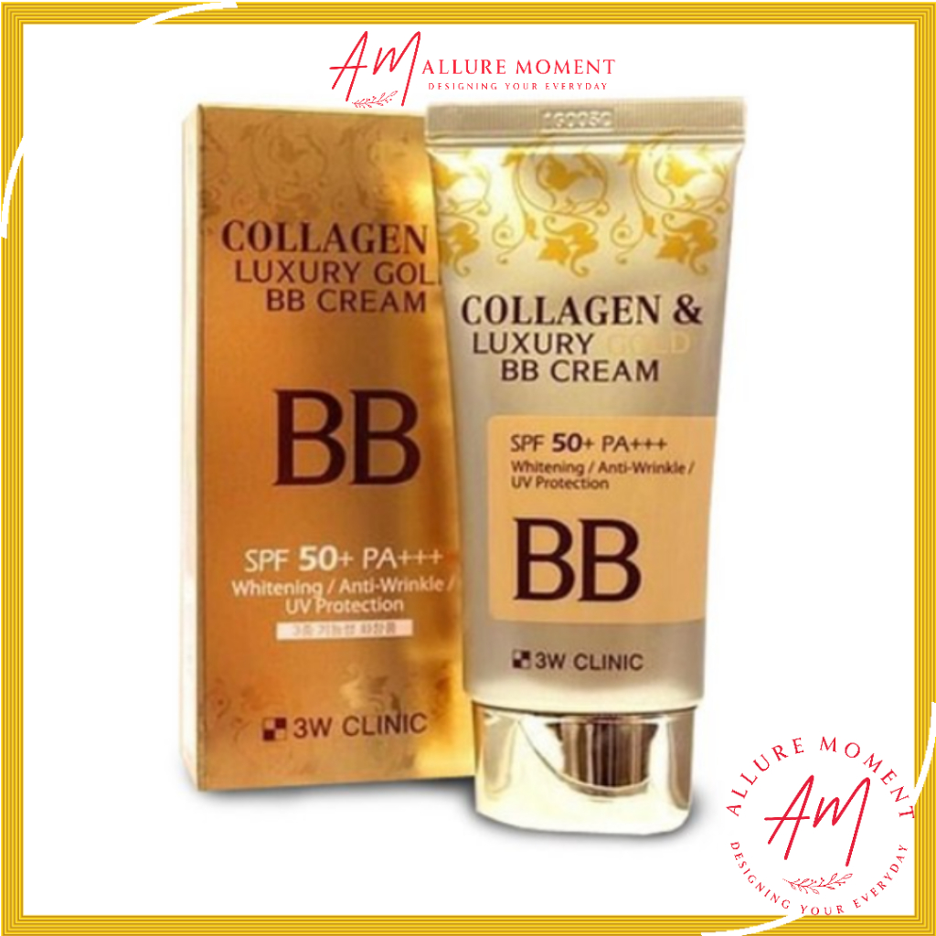 [3W CLINIC] Collagen & Luxury Gold Waterful Sun Cream SPF50+ PA++++ | ครีมกันแดดให้ความชุ่มชื้นเกาหล