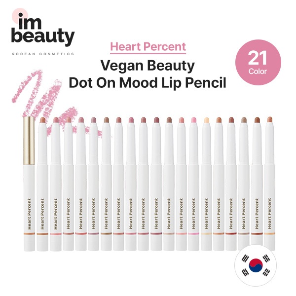 [Heart Percent] Vegan Beauty Dot On Mood Lip Pencil 0.8g