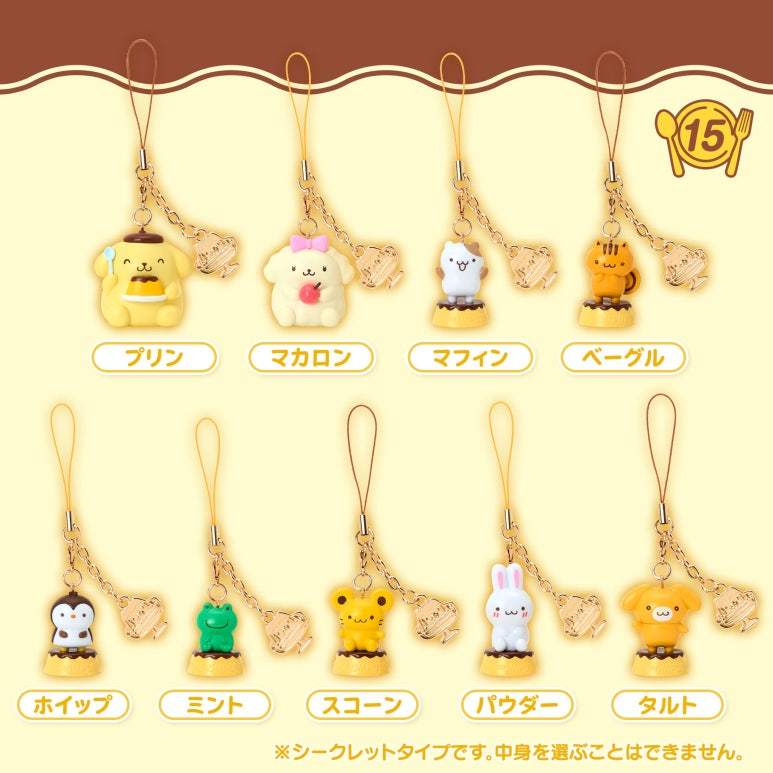 สต็อกพร้อม | Sanrio Pompompurin 30th Anniversary Secret Charm Strap Blind Box (9 แบบ)