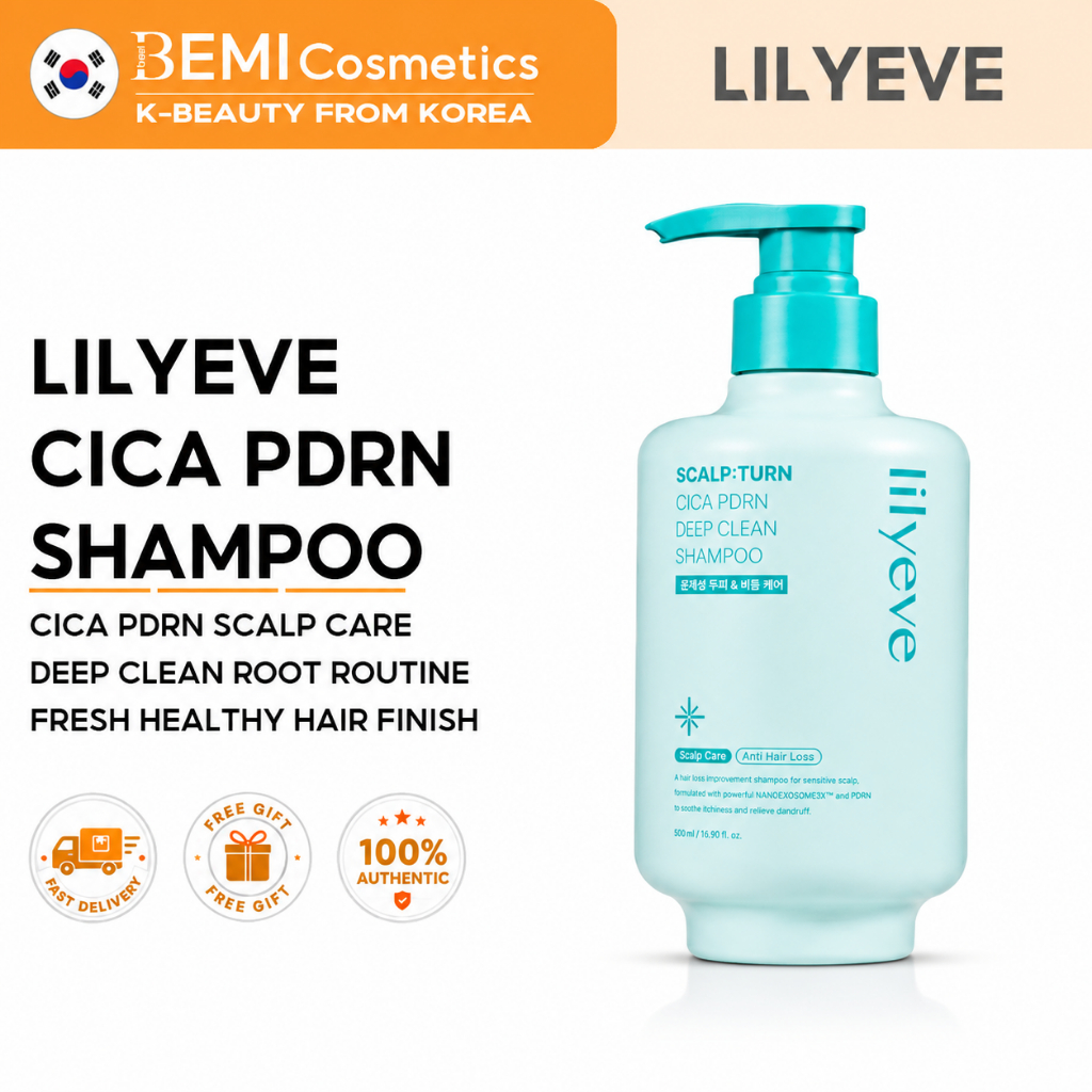 [Lilyeve] Scalp:Turn Cica PDRN Deep Clean Shampoo 500ml | ดูแลหนังศีรษะที่บอบบาง | คลีนซิ่งผ่อนคลาย