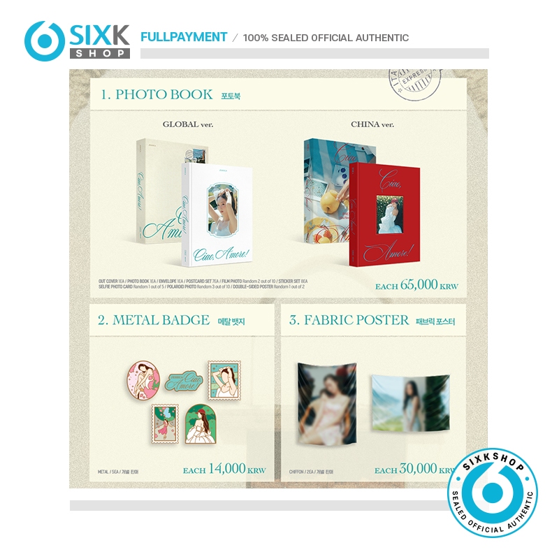 SIXKSHOP✨GIRL'S GENERATION JESSICA Photo Book [#CiaoAmore] & MD