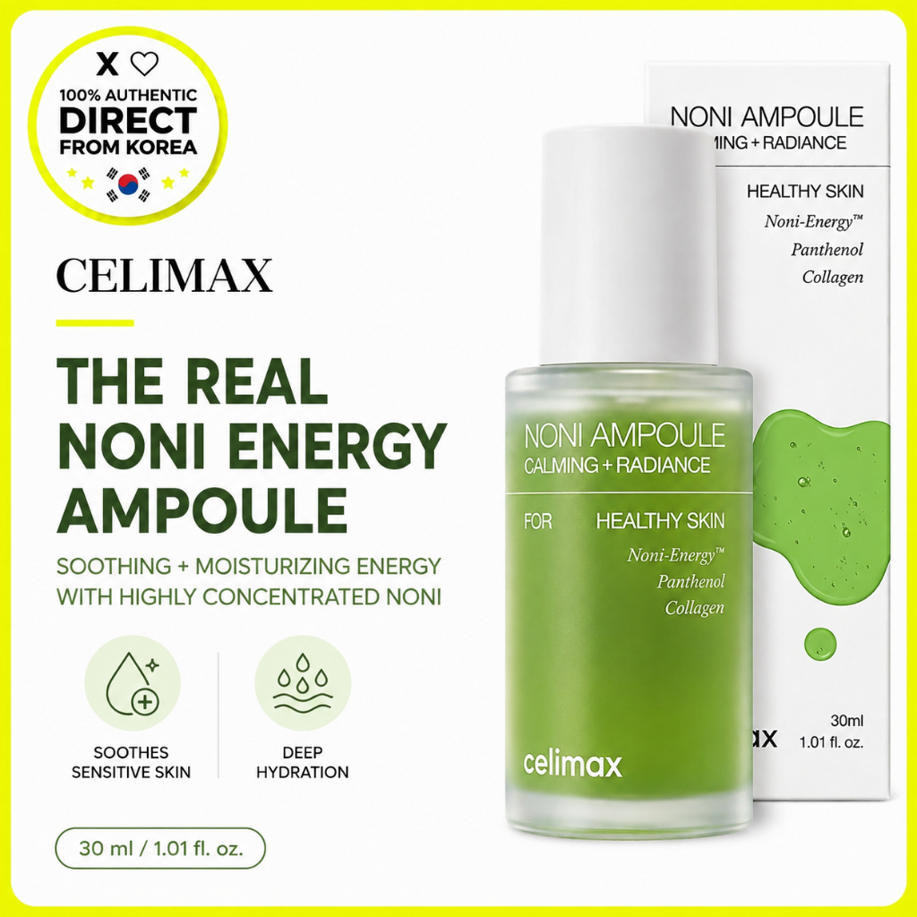 Celimax Noni Ampoule, Calming + Radiance, 30ml, 1 ชิ้น / Korean Noni Ampoule / Radiance Booster
