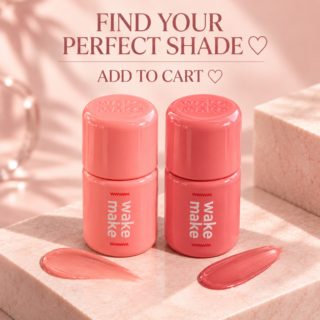 WAKEMAKE Shake Blur Cheek Blush Soft Color Makeup – Peach Up / Berryway