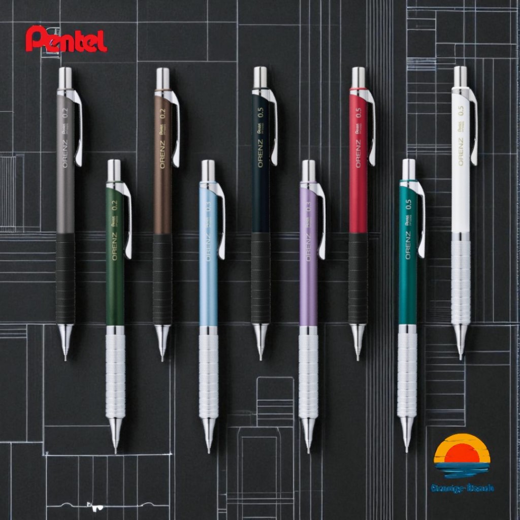 Pentel Orenz Metal Grip/0.2/0.3/0.5mm ครบ 11 แบบ/ป้องกันไส้หัก/ด้ามโลหะแบบ Knurl/ญี่ปุ่น