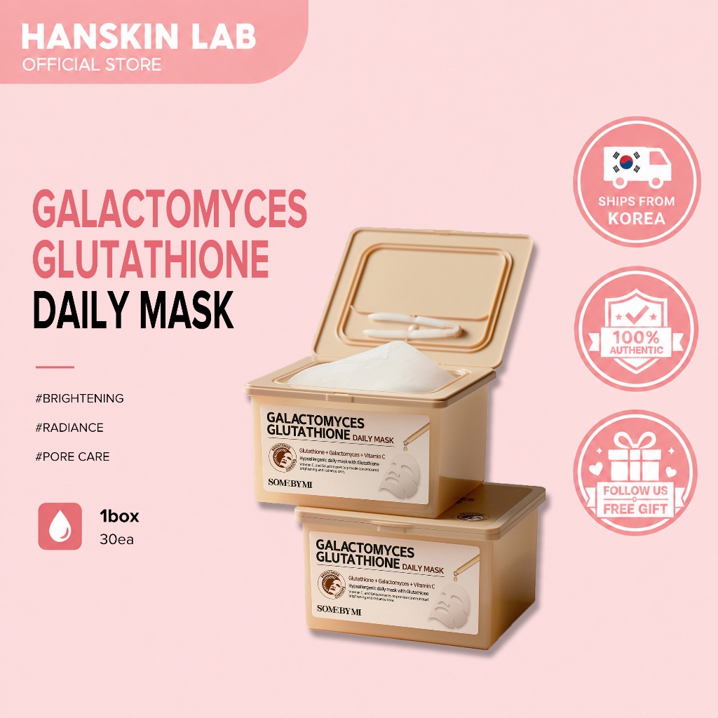 SOME BY MI Galactomyces Glutathione Daily Mask 30ea สําหรับ Daily Brightening Care 350ml