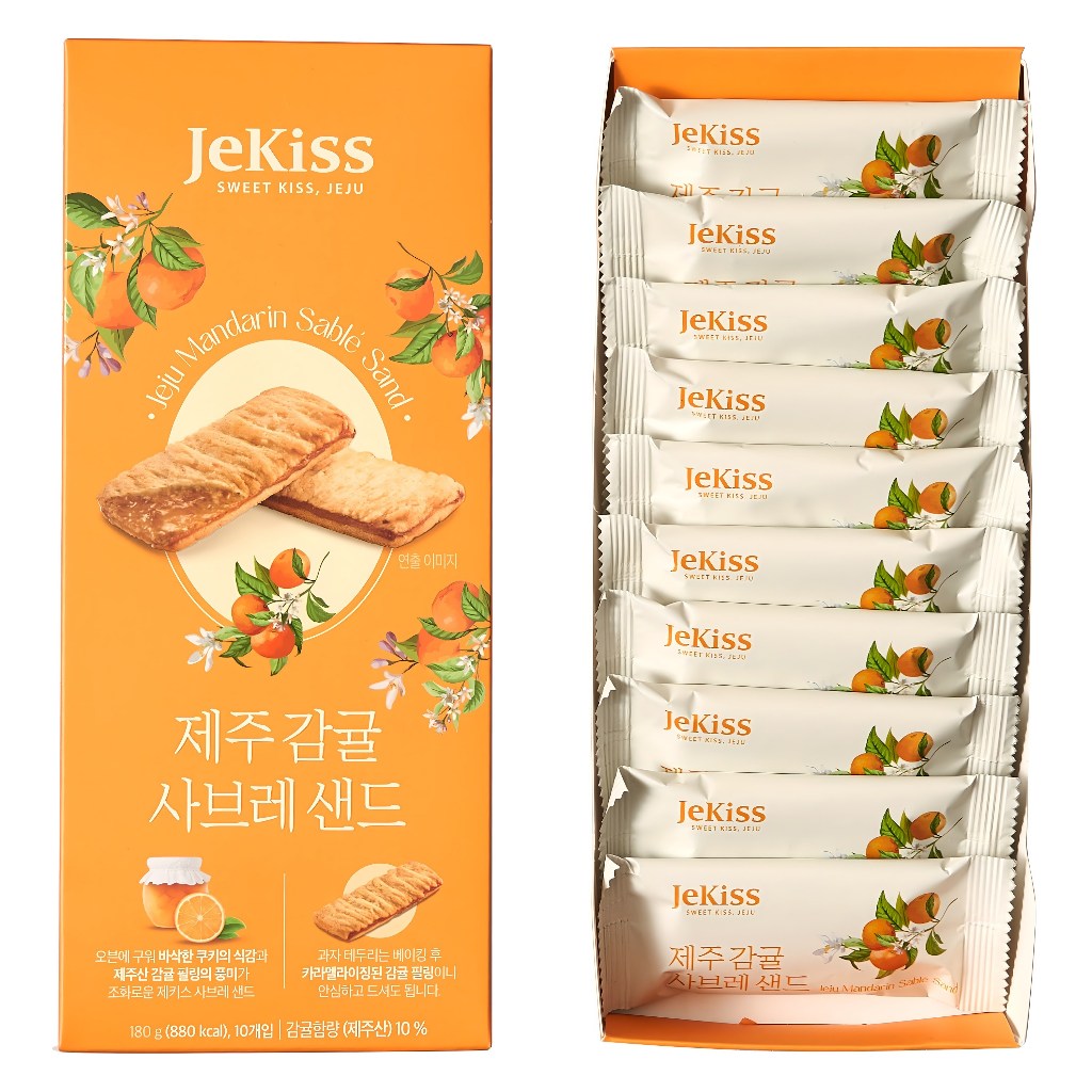 JEKISS Jeju Tangerine Salé Sand 10p 180g ขนมคุกกี้เกาหลี