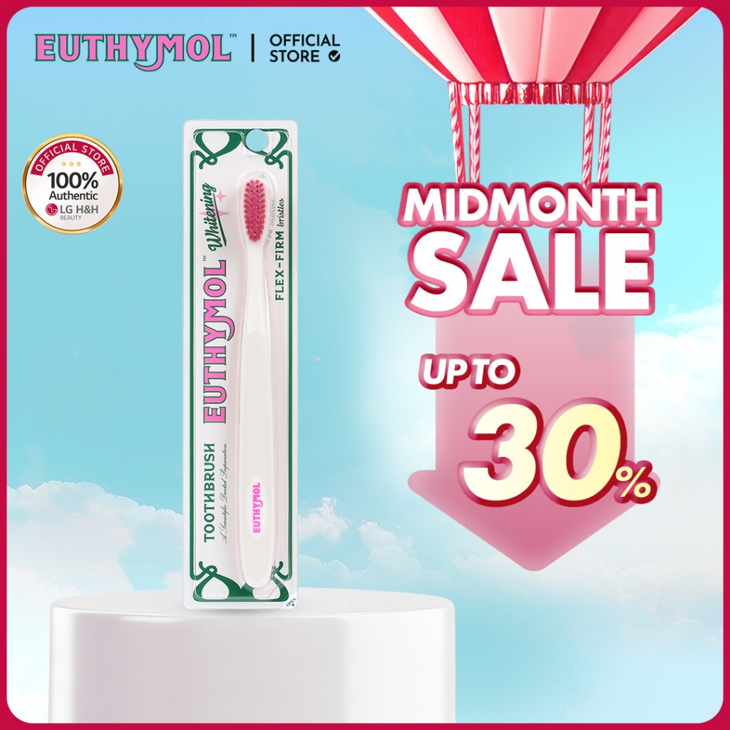 EUTHYMOL แปรงสีฟันไวท์เทนนิ่ง (Pink / White)