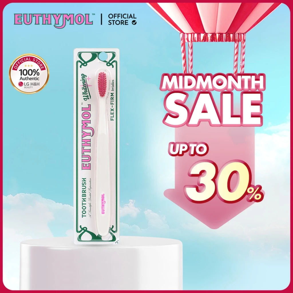 EUTHYMOL แปรงสีฟันไวท์เทนนิ่ง (Pink / White)