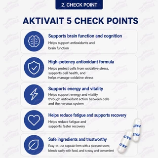 VET PLUS Aktivait สุนัขพันธุ์เล็ก 60 แคปซูล / รองรับสารอาหารสมอง / สารต้านอนุมูลอิสระ / สําหรับสุนัข / K-PET