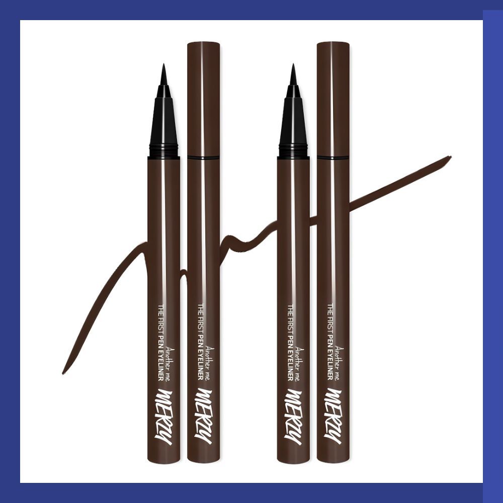 MERZY The First Pen Eyeliner P2 Brownie 0.5g x 2pcs Brown Liquid Eyeliner