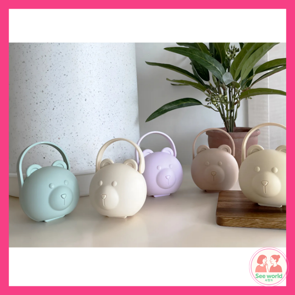 TGM Teddy Pacifier Holding Case(Ivory / Lavender / Sage Green / Beige / Tan Brown)