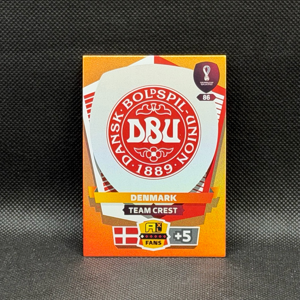 เดนมาร์ก 2022 WC QATAR Fifa World Cup BADGE LOGO Soccer Football Trading Card