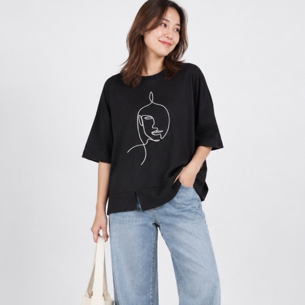 Quest Top in Black Face (Fits S - XXL)