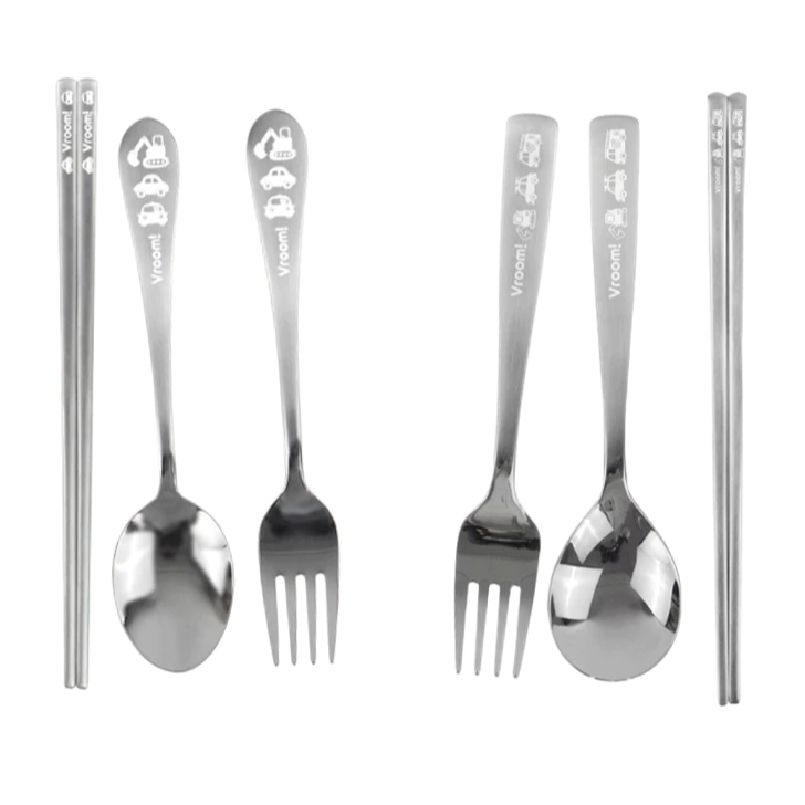 [KitchenU] Vroom Vroom ตะเกียบช้อนส้อมพื้นฐานสแตนเลสทั้งหมด