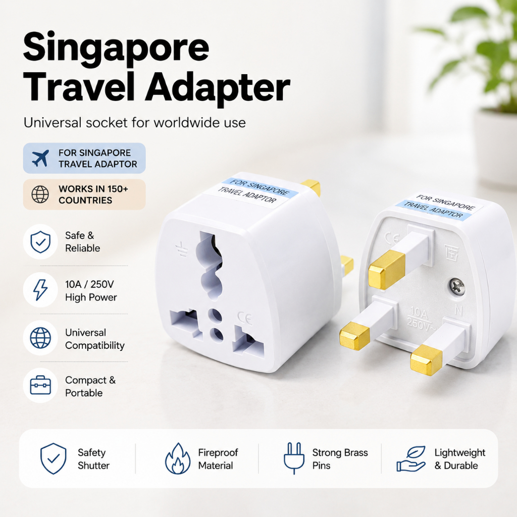 [SG] Adapter International 3 Pin Plug Universal Travel Adapter UK