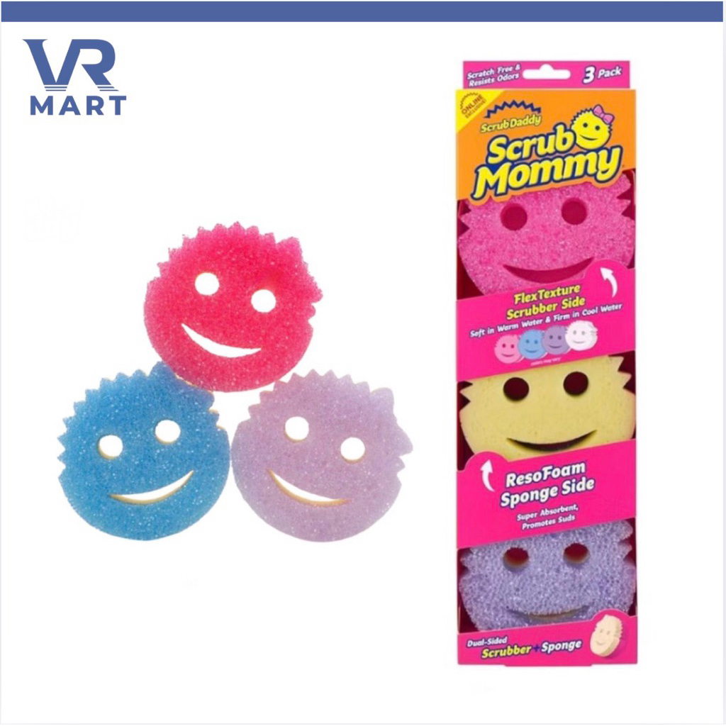 Cif Scrub Mommy Kitchen Scouring Sponge / Scrub Mommy (Bundle Pack 3 ชิ้น)