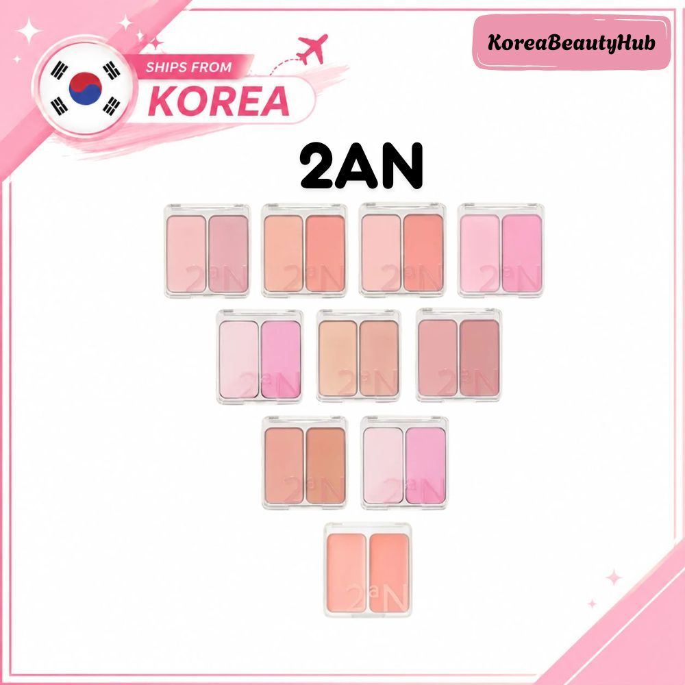 เกาหลี 2aN Dual Cheek Blush Palette