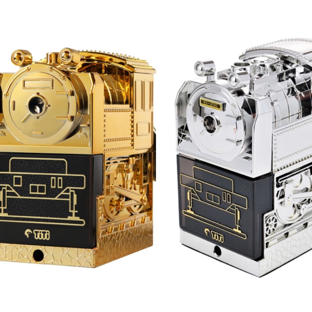 [Shapa] เครื่องเหลาดินสอรถไฟคลาสสิก KI-200G – รุ่นทอง / สีเงิน | ผลิตในเกาหลี