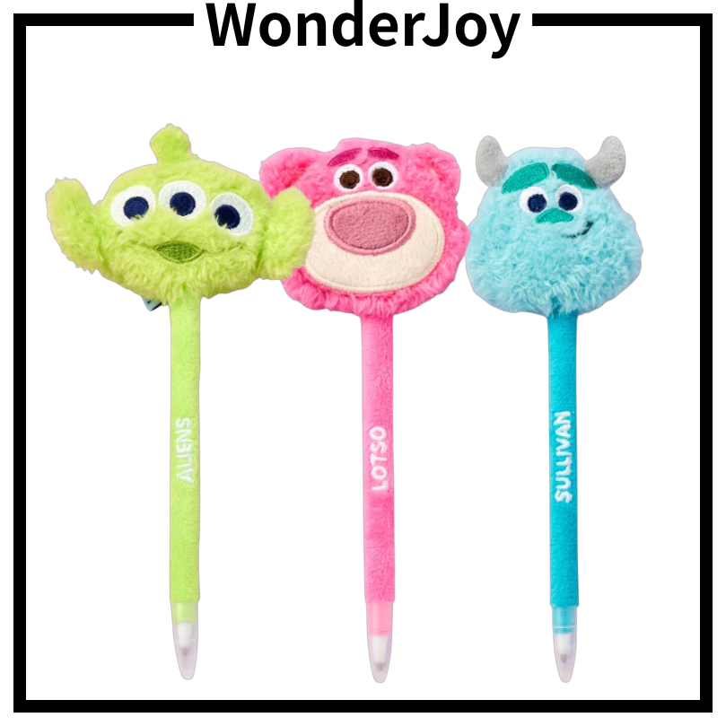 [BUTTER SHOP] Disney Pixar Sweet Party Fluffy Face Ball Pen 0.5mm (Alien /Lotso / Sulley) buttershop