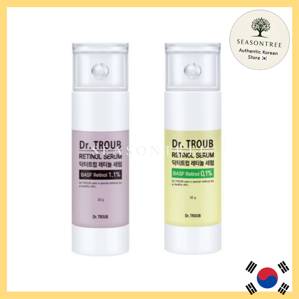 [Sidmool] Dr.Troub Retinol Serum 0.1 / 1.1 32g – Gentle & High-Strength Retinol Skincare Duo