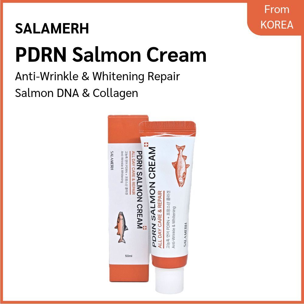 SALAMERH PDRN Salmon Cream 50ml – แอนตี้-ริงเคิล แอนด์ ไวท์เทนนิ่ง รีแพร์ มอยส์เจอร์ไรเซอร์ แซลมอน ดีเอ็นเอ แอนด์ คอลลาเจน
