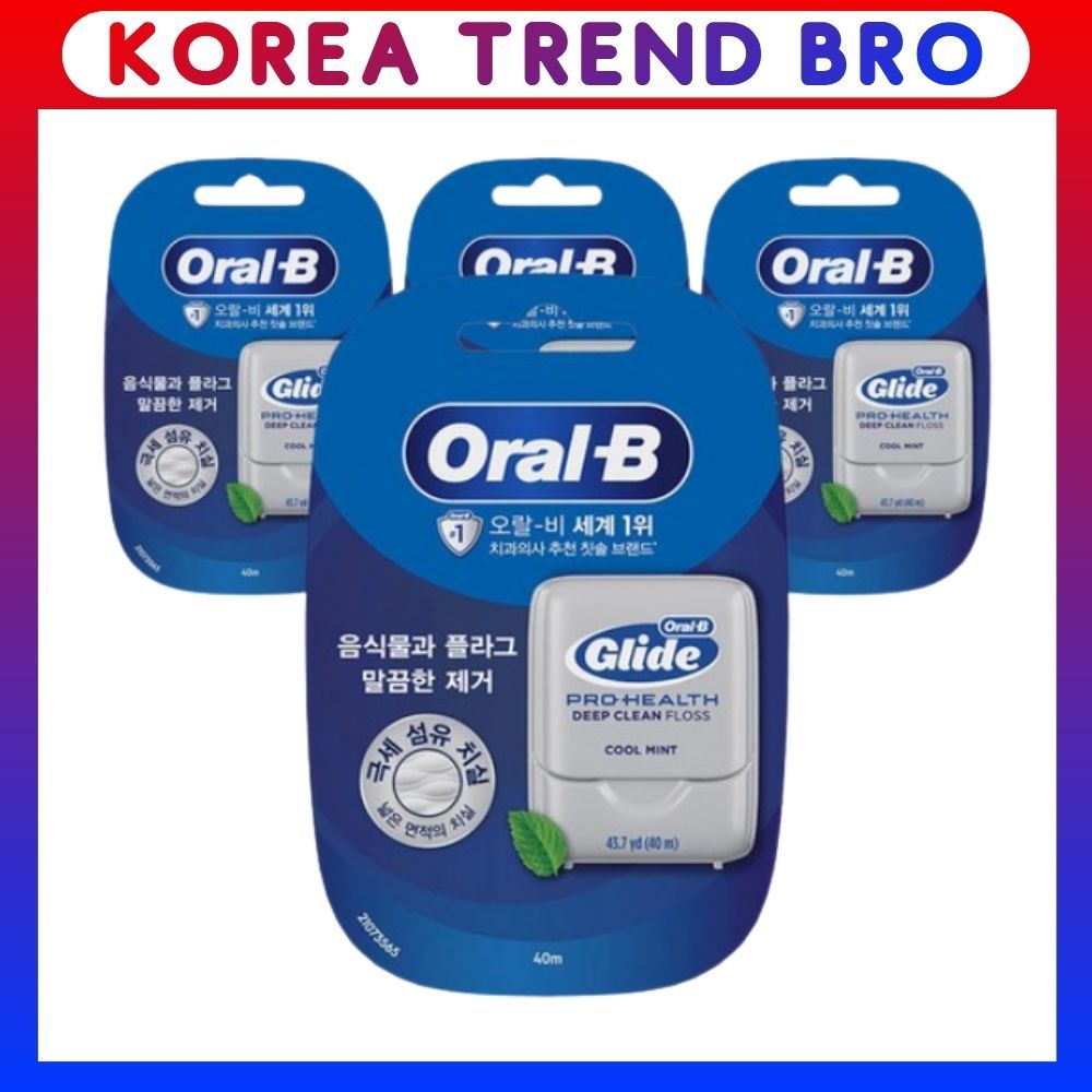 [Oral-B] ไหมขัดฟัน Glide Pro Health Cool Mint 40m×4