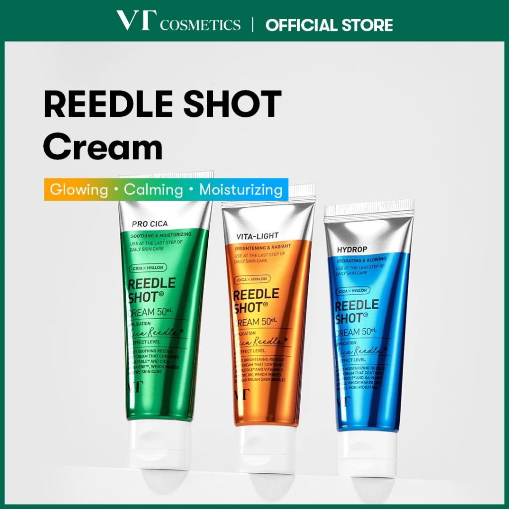 [VT] Reedle Shot Cream 50eL (วิตามิน, Centella Asiatica, 300Da Hyaluronic Acid) Brightening, Soothing, Moisturizing layering cream [Official Flagship]