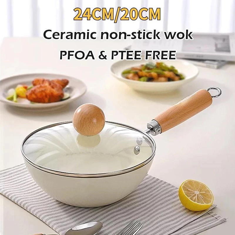 TJean 24 ซม. Ceremic Non-Stick กระทะหม้อซุป