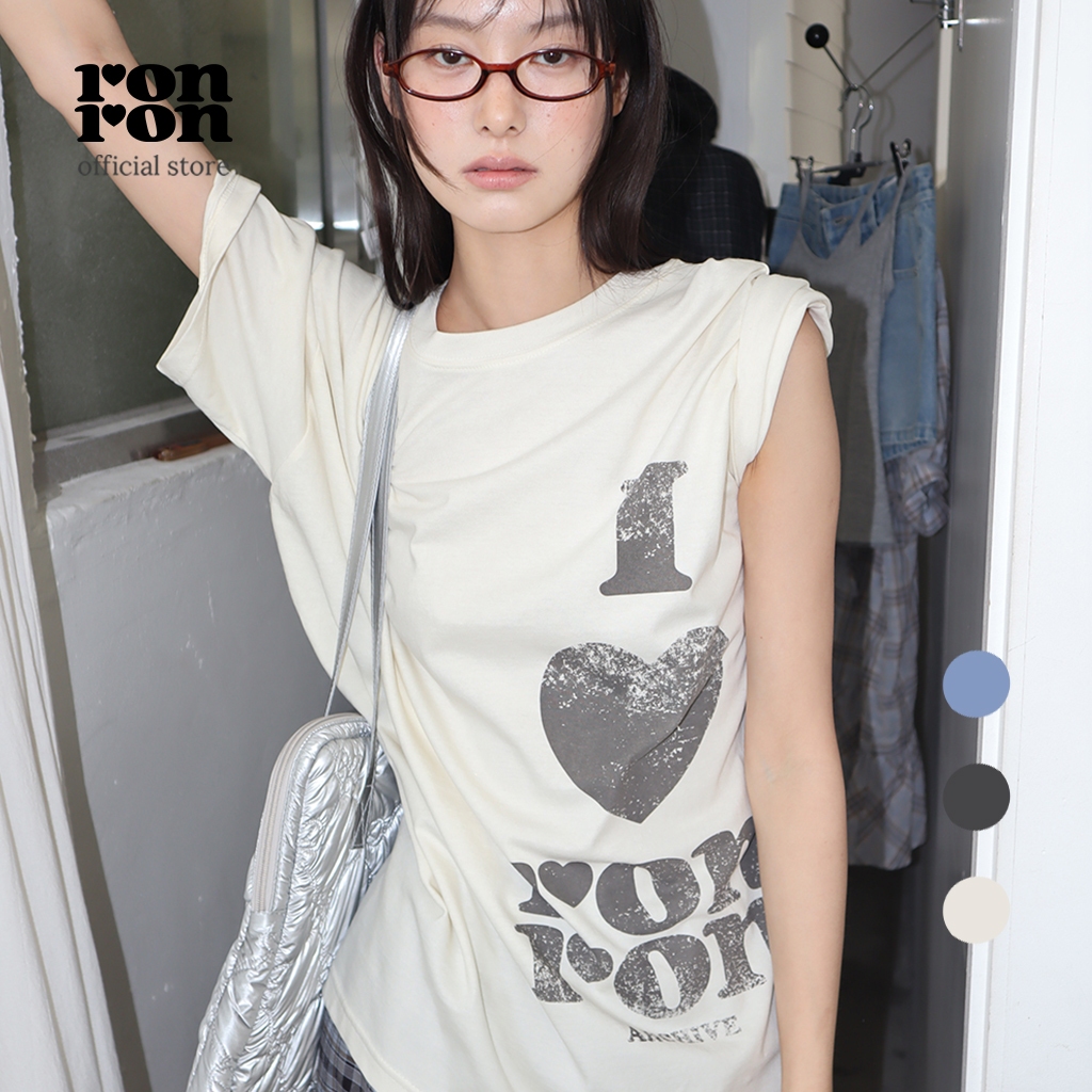 [RONRON] Pigment I Luv Ron Over Fit T Shirt / 3colors