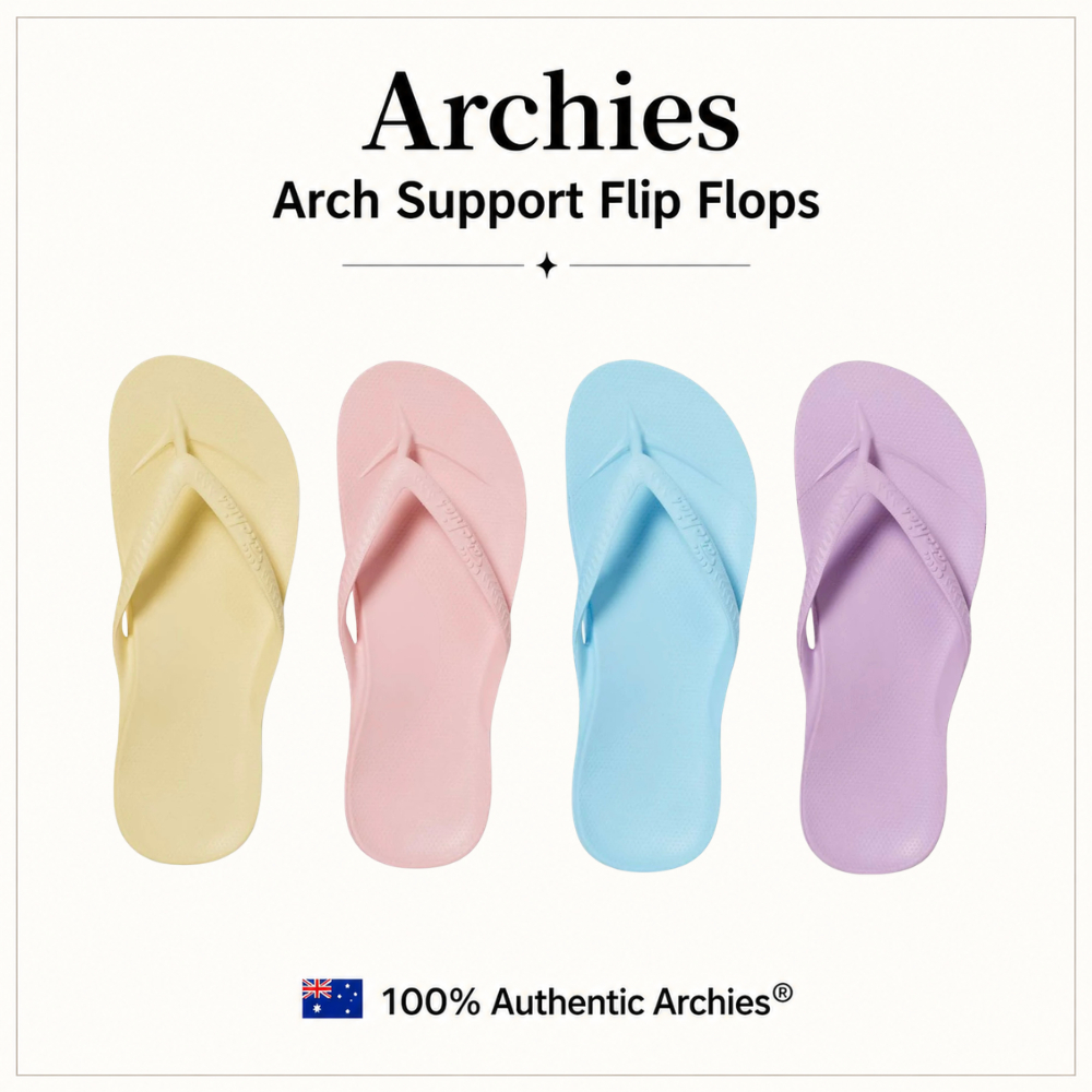 [Archies] รองเท้าแตะ Unisex Arch Support Recovery Sandals น้ําหนักเบา Comfort Beach Travel Everyday Wear - สีพาสเทล