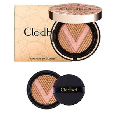 Cledbel Glow Power Lift V Cushion 13g + 1 รีฟิล Set SPF50+ PA++++ Hydrating Glow Cushion Foundation