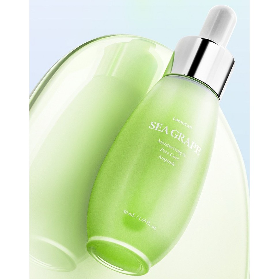 [LamuCell] Sea Grape Pore Ampoule 50ml | Korean Marine Fuchoidan Face Serum K-Beauty