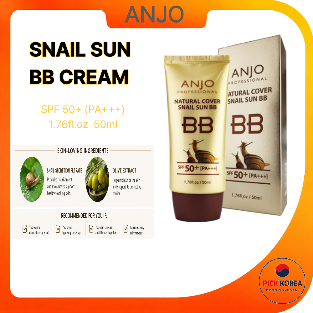 [ANJO] Natural Cover Snail Sun BB Cream 50ml