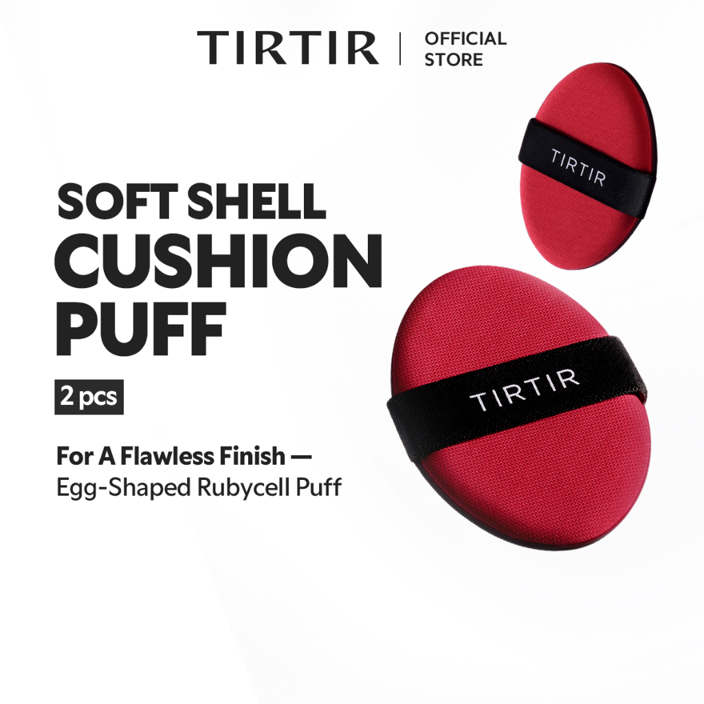 [TIRTIR] Soft Shell Cushion Foundation Puff Red 2ea
