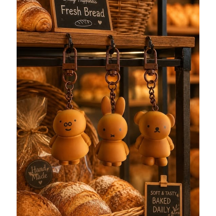 🎀【Gyeongju Exclusive/ พร้อมส่ง】2026 Korea miffy Gyeongju Peanut bread random figure keychain
