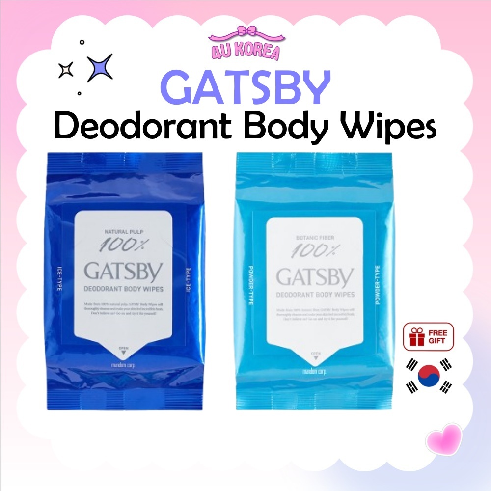 GATSBY Deodorant Body Wipes 30 Sheets – Ice or Cool / K-BEAUTY