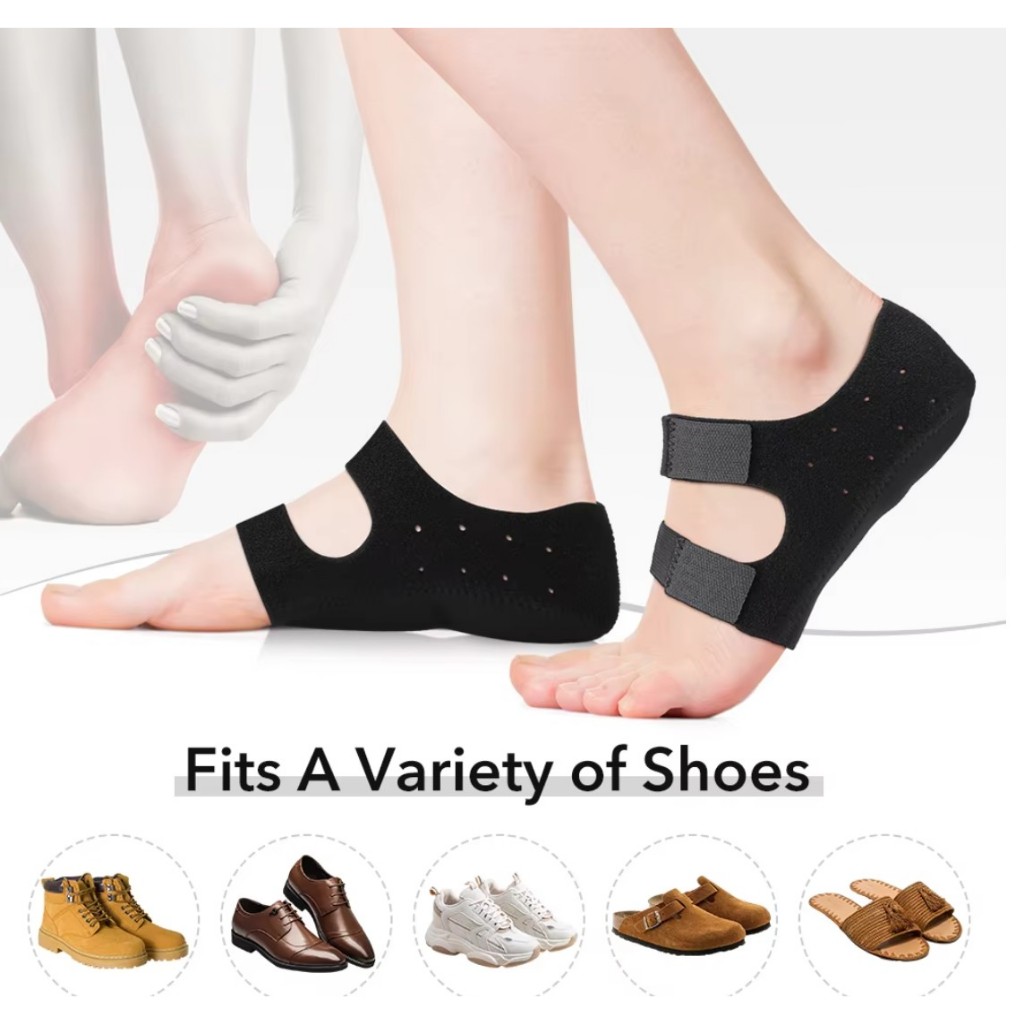 Plantar Fasciitis Relief Heel Protectors กันกระแทก Achilles Tendonitis Heel Support Cushion ปรับ Hee