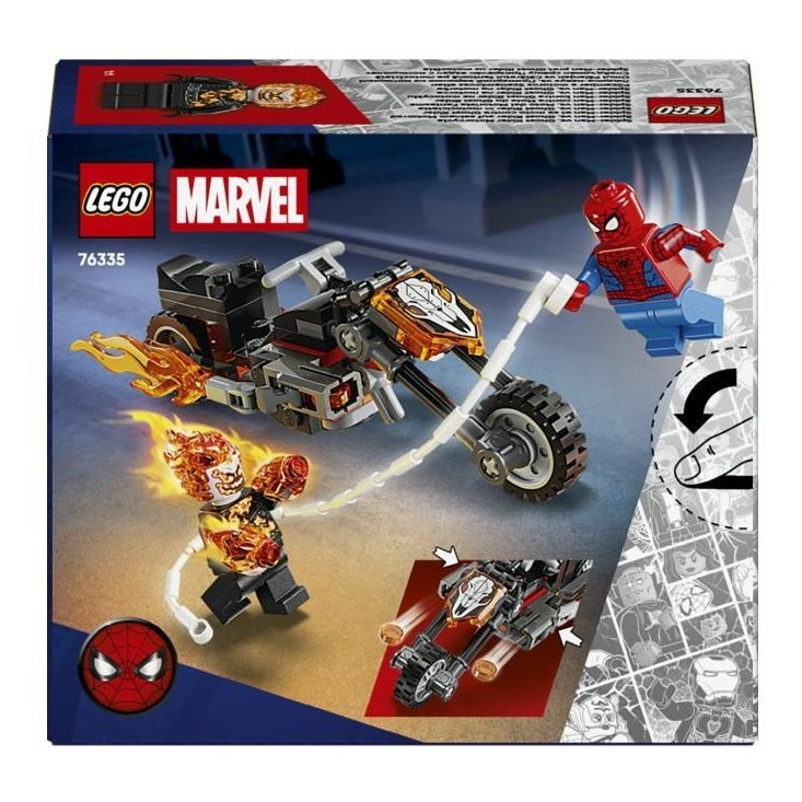 EGO Marvel 76335 Spider-Man vs Ghost Rider Bike | เลโก้ของแท้อย่างเป็นทางการ | ของเล่นตัวต่อซูเปอร์ฮ