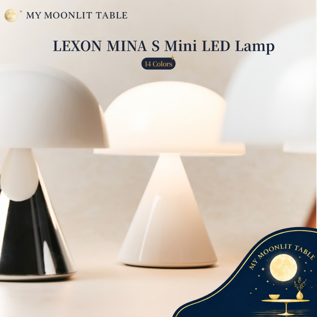โคมไฟ LED LEXON MINA S Mini | 14 สี| โคมไฟ LED ขนาดเล็ก | ไฟอารมณ์พกพา | โคมไฟตั้งโต๊ะแบบชาร์จไฟได้ 