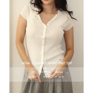 Lenebkk Nova Glommet Short Knit Top เสื้อตาไก่แขนสั้น