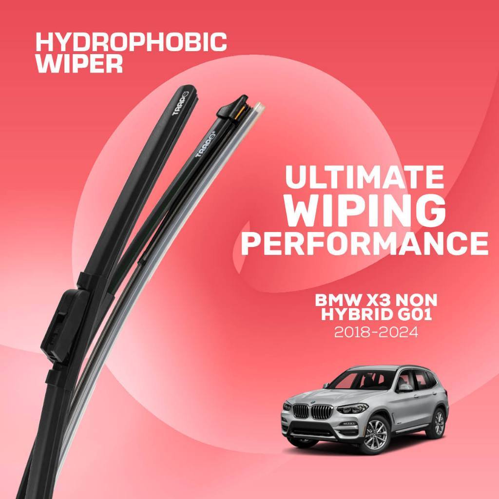 ใบปัดน้ําฝนรถยนต์ Trapo Hydrophobic สําหรับ BMW X3 (2004-ปัจจุบัน) // G01 // Hybrid // Non-hybrid //