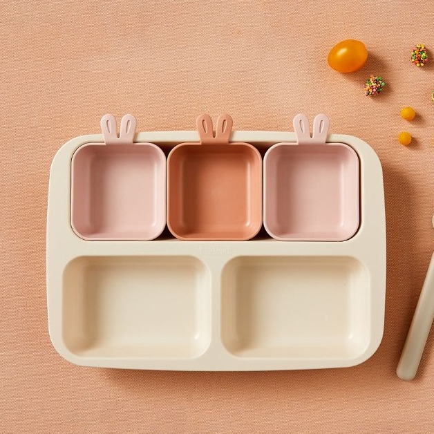 [Modern House] ชุดจาน Nestick Rabbit One 4P Two Tone Pink ไมโครเวฟ Safe NEW K-BPI Value Pack