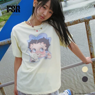 [RONRON] Betty Boop Ribbon Basic Fit T Shirt / 2colors