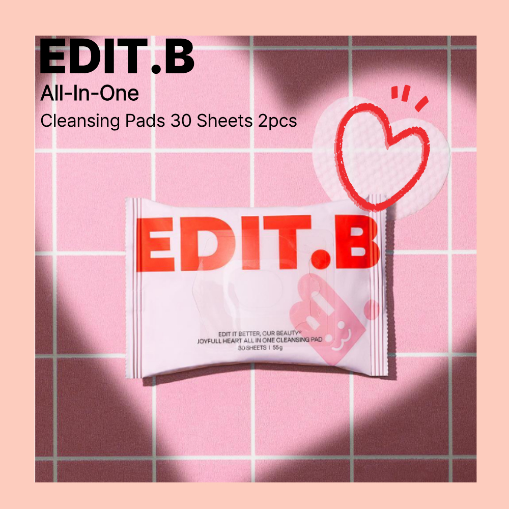 [EDIT.B] แผ่นทําความสะอาดออลอินวัน Joyful Heart 30 แผ่น 2 ชิ้น