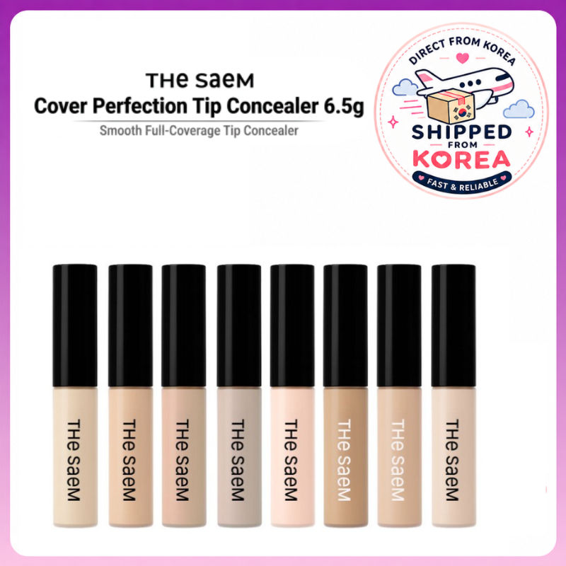 [The Saem] Cover Perfection Tip CONCEALER 9.5g (9 สี) - คอนซีลเลอร์ชนิดน้ํา Full Coverage เกาหลีสําห