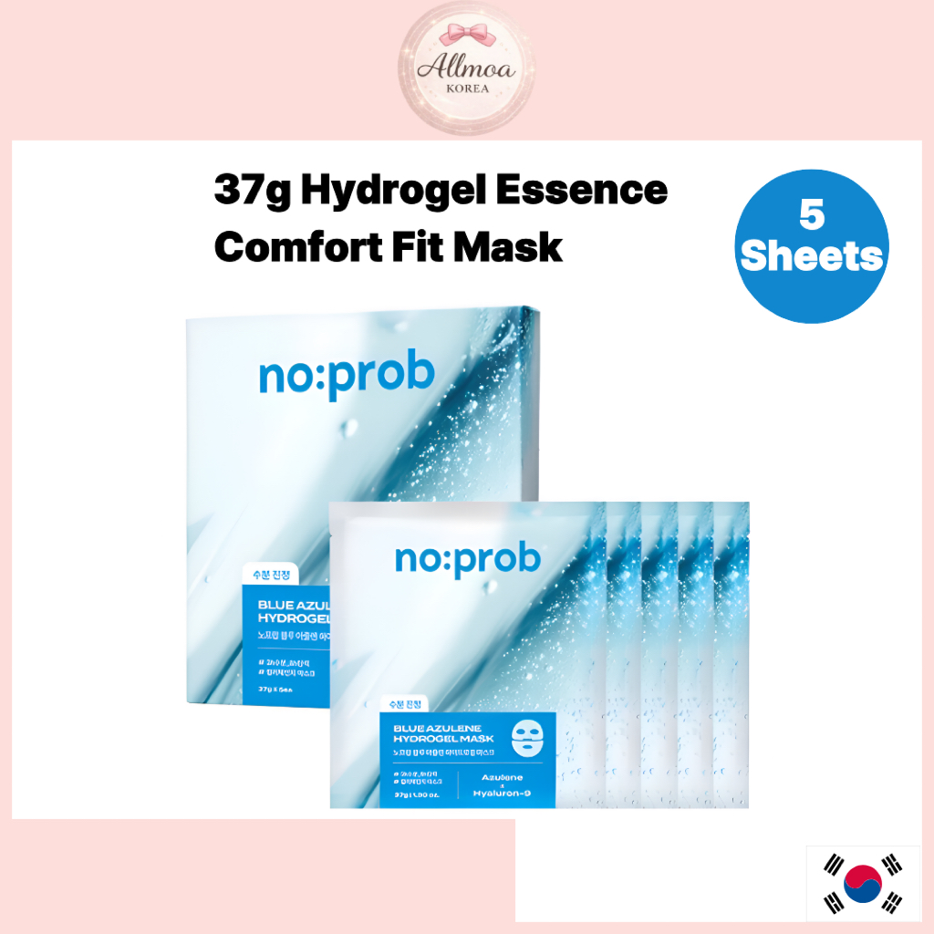 Azulene Hydrogel Mask Hydrating Sheet Mask 37g Hydrogel Facial Mask 5 แผ่น No:Prob